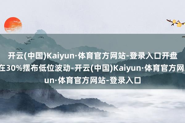 开云(中国)Kaiyun·体育官方网站-登录入口开盘技俩去化率在30%摆布低位波动-开云(中国)Kaiyun·体育官方网站-登录入口