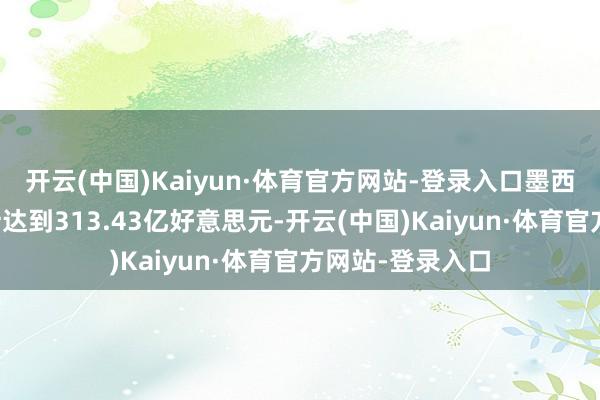 开云(中国)Kaiyun·体育官方网站-登录入口墨西哥接纳侨汇累计达到313.43亿好意思元-开云(中国)Kaiyun·体育官方网站-登录入口